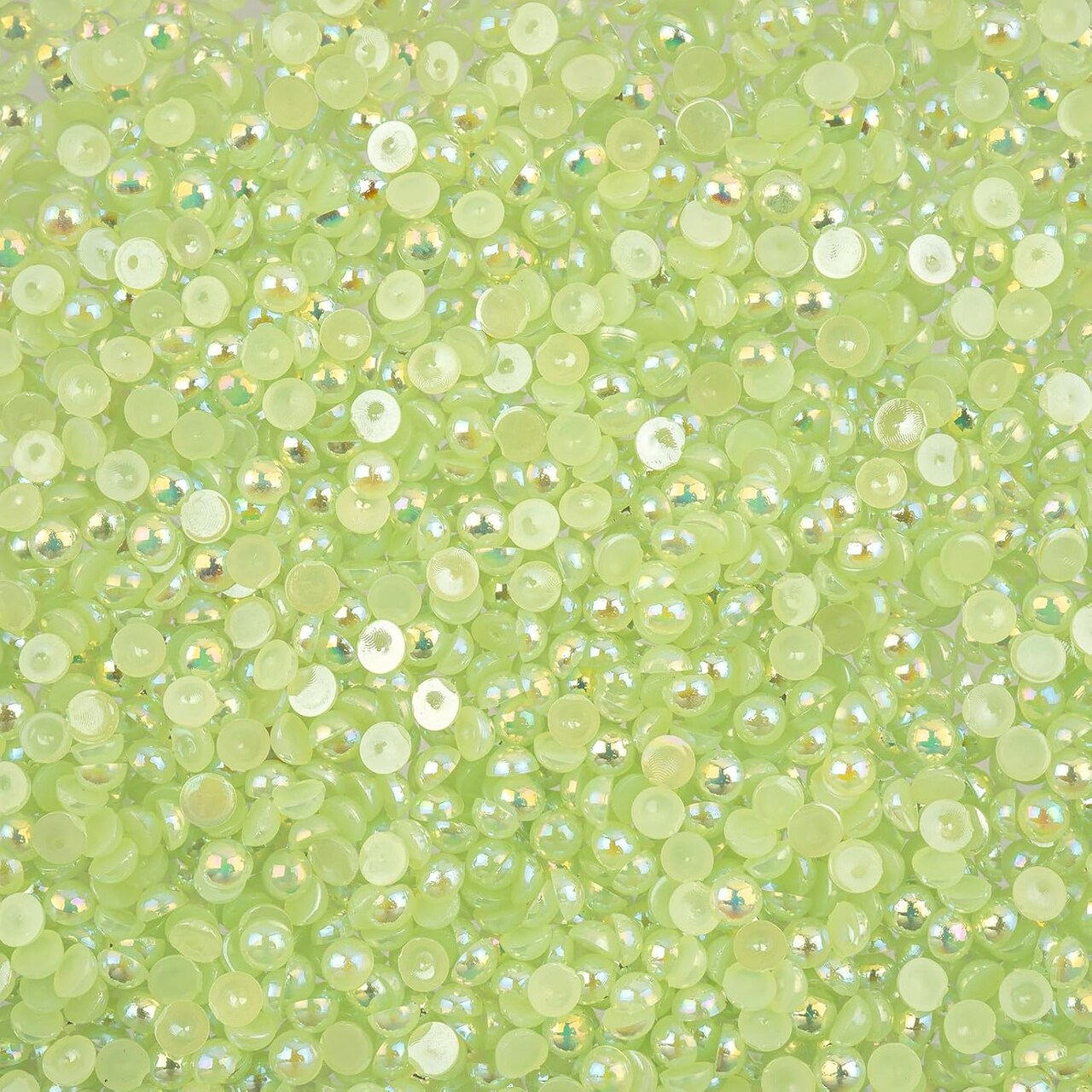 Crystal Lane DIY SS12(3mm) Plastic Pearl Flatback Rhinestones, 1850pcs